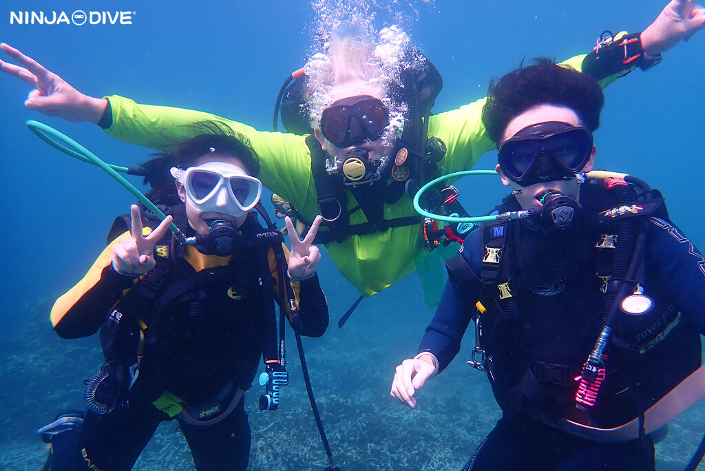 NINJA DIVE 忍者ダイブ 貸し切り プライベート チャーター ファンダイビング ボートダイビング ビーチダイビング シュノーケリング グアム ダイビング ビギナー 初心者 少人数 ブランク ビギナー 新婚旅行